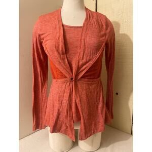 People Like Frank Women's Size Large Top Set cardigan Tank Top Casual
